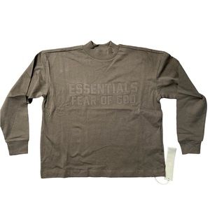 Kids ESSENTIALS Fear of God Long Sleeve Tee Wood